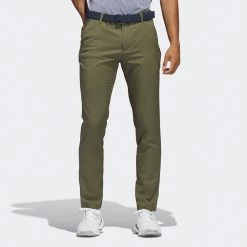 Adidas Golf Trousers - Primegreen Tapered Pant - Olive Strata AW23 15 Adidas Golf Trousers - Primegreen Tapered Pant - Olive Strata AW23 -Fashion Golf 0003 hr9048 3 apparel on model standard view grey