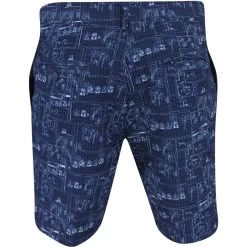 Original Penguin Golf Shorts - Beach Club Seersucker - Black Iris SS23 -Fashion Golf 0006 img 7562