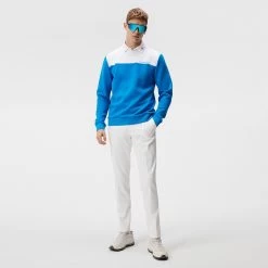 J.Lindeberg Golf Pullover - Jeff Crew Neck - Brilliant Blue SS23 -Fashion Golf 0012 layer 84