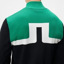J.Lindeberg Golf Pullover - Jeff Knitted QZ - Black SS23 -Fashion Golf 0047 amkw08141 9999 007 original