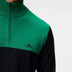 J.Lindeberg Golf Pullover - Jeff Knitted QZ - Black SS23 -Fashion Golf 0048 amkw08141 9999 006 original