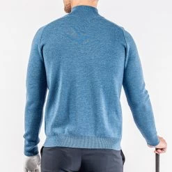 Galvin Green Golf Jumper - Chester Merino - Blue Mel. AW23 -Fashion Golf 0110 chester g11569587 s 61
