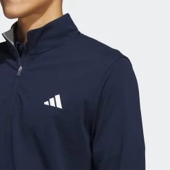 Adidas Golf Jumper - Elevated QZ - Collegiate Navy AW23 -Fashion Golf adidas golf jumper elevated qz collegiate navy ss23 ib6114 e
