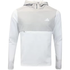 Adidas Golf Pullover - Textured Anorak Hoodie - White AW23
