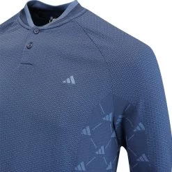 Adidas Golf Shirt - Primeknit TOUR LS Polo - Collegiate Navy AW23 -Fashion Golf adidas golf shirt primeknit tour ls polo collegiate navy aw23 hy1792 42