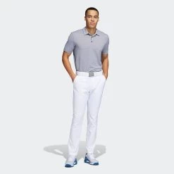 Adidas Golf Trousers - Primegreen Tapered Pant - White AW23 -Fashion Golf adidas golf trousers primegreen tapered ss22 02b