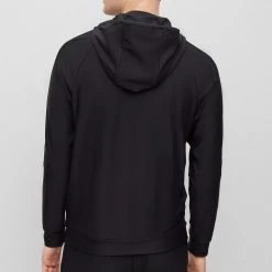 BOSS Golf Hoodie - Sicon MB 1 FZ - Black SP23 -Fashion Golf boss golf hoodie sicon mb 1 fz black sp23 50490646 001 e