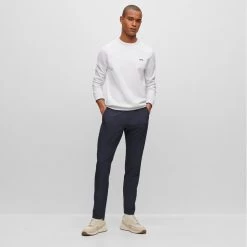 BOSS Golf Jumper - Rallo Crew Neck - Training White FA23 -Fashion Golf boss golf jumper rallo crew neck training white fa23 hbeu50482370 100 300