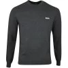 BOSS Golf Jumper - Romar Crew - Black Melange SP23 -Fashion Golf boss golf jumper romar crew black melange sp23 50492635 010 65