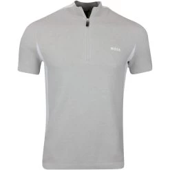BOSS Golf Jumper - Zinos SS - Light Grey Melange FA23