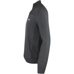 BOSS Golf Jumper - Zomat QZ - Black Melange SP23 -Fashion Golf boss golf jumper zomat qz black melange sp23 50492641 010 57