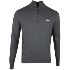 BOSS Golf Jumper - Zomat QZ - Black Melange SP23