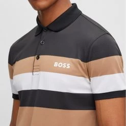 BOSS Golf Shirt - Patteo MB 9 Slim - Black FA23 -Fashion Golf boss golf shirt patteo mb 9 slim black fa23 hbeu50494525 001 340