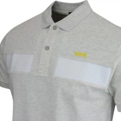 BOSS Golf Shirt - Paule 2 Slim - Light Grey Melange FA23 -Fashion Golf boss golf shirt paule 2 slim light grey melange fa23 image 137