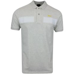 BOSS Golf Shirt - Paule 2 Slim - Light Grey Melange FA23