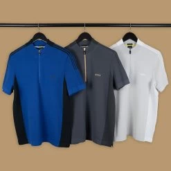 BOSS Golf Jumper - Zinos SS - Asphalt FA23 -Fashion Golf boss zinos short sleeve knitwear trio