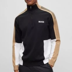 BOSS Golf Jumper - Zolkar Pro - Black FA23 16 BOSS Golf Jumper - Zolkar Pro - Black FA23 -Fashion Golf boss zolkar pro knit jumper black fa23 07
