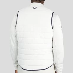 Castore Golf Gilet - Quilted FZ Vest - Stone Grey SS23 -Fashion Golf castore golf gilet quilted fz vest stone grey ss23 cm0772 216 118