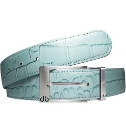 Druh Golf Belt - Crocodile Tour Leather - Aqua 2023 -Fashion Golf druh golf belt croc aqua prong 2021
