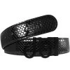 Druh Golf Belt - Snakeskin Tour Leather - Triple Black 2023 -Fashion Golf druh golf belt snakeskin black 2021 01m