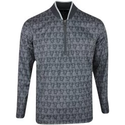 G/FORE Golf Jacket - Printed G's QZ Hybrid - Onyx SP23