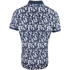 G/FORE Golf Shirt - Blossom Floral Polo - Twilight SP23 -Fashion Golf g fore golf shirt blossom floral polo twilight sp23 g4ms23k061 twlt r