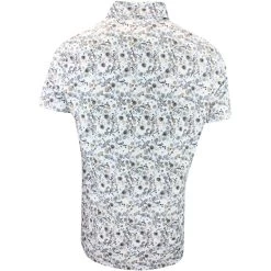 G/FORE Golf Shirt - Botanic Garden Tech Jersey - Oak AW23 -Fashion Golf g fore golf shirt botanic garden tech jersey oak aw23 g4mf23k060a oak 86