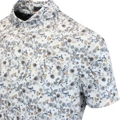 G/FORE Golf Shirt - Botanic Garden Tech Jersey - Oak AW23 -Fashion Golf g fore golf shirt botanic garden tech jersey oak aw23 g4mf23k060a oak 87