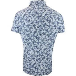 G/FORE Golf Shirt - Mapped Icon Camo Tech Jersey - Fjord AW23 -Fashion Golf g fore golf shirt mapped icon camo tech jersey fjord aw23 g4mf23k060 fjord 26