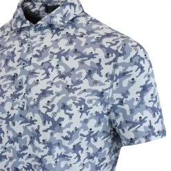 G/FORE Golf Shirt - Mapped Icon Camo Tech Jersey - Fjord AW23 -Fashion Golf g fore golf shirt mapped icon camo tech jersey fjord aw23 g4mf23k060 fjord 27