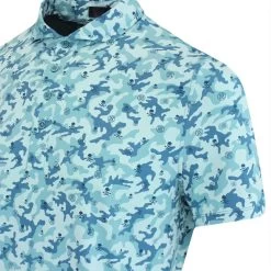 G/FORE Golf Shirt - Mapped Icon Camo Tech Jersey - Monsoon AW23 -Fashion Golf g fore golf shirt mapped icon camo tech jersey monsoon aw23 g4mf23k060 mons 15