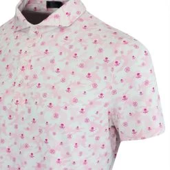 G/FORE Golf Shirt - Mapped Icon Camo Tech Jersey - Petal AW23 -Fashion Golf g fore golf shirt mapped icon camo tech jersey petal aw23 g4mf23k060 ptl 43
