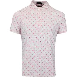 G/FORE Golf Shirt - Mapped Icon Camo Tech Jersey - Petal AW23