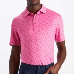 G/FORE Golf Shirt - Sketch Logo Polo - Azalea SP23 -Fashion Golf g fore golf shirt sketch logo polo azalea sp23 g4ms23k060a aza f