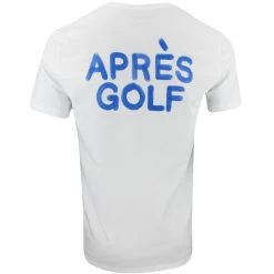 G/FORE Golf T-Shirt - Après Golf Cotton Tee - Snow AW23 -Fashion Golf g fore golf t shirt apres golf cotton tee snow aw23 g4mf23k463c sno 102