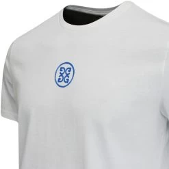 G/FORE Golf T-Shirt - Après Golf Cotton Tee - Snow AW23 -Fashion Golf g fore golf t shirt apres golf cotton tee snow aw23 g4mf23k463c sno 103