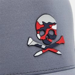 G/FORE Golf Cap - Camo Skull & T'S Trucker - Monument AW23 -Fashion Golf g4af23h03 mnumt 74