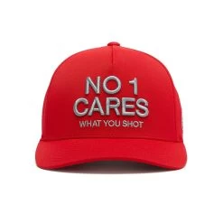 G/FORE Golf Cap - No 1 Cares Snapback - Poppy Red AW23