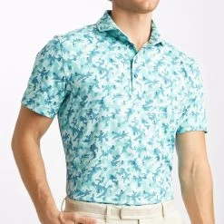 G/FORE Golf Shirt - Mapped Icon Camo Tech Jersey - Monsoon AW23 -Fashion Golf g4mf23k060 mons 32