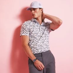 G/FORE Golf Shirt - Botanic Garden Tech Jersey - Oak AW23 -Fashion Golf g4mf23k060a oak 48