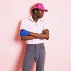 G/FORE Golf Shirt - Botanic Garden Tech Jersey - Trifle AW23 -Fashion Golf g4mf23k060a trif 54