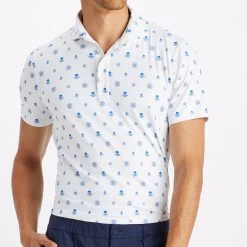 G/FORE Golf Shirt - RGB Tech Jersey - Snow AW23 -Fashion Golf g4mf23k065 sno 121