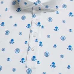 G/FORE Golf Shirt - RGB Tech Jersey - Snow AW23 -Fashion Golf g4mf23k065 sno 125