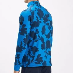 G/FORE Golf Pullover - Tonal Floral Luxe Mid - Racer Blue AW23 17 G/FORE Golf Pullover - Tonal Floral Luxe Mid - Racer Blue AW23 -Fashion Golf g4mf23k123c racer 280