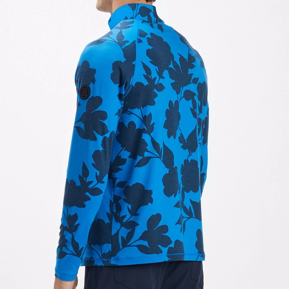 G/FORE Golf Pullover - Tonal Floral Luxe Mid - Racer Blue AW23 8 G/FORE Golf Pullover - Tonal Floral Luxe Mid - Racer Blue AW23 - Image 6