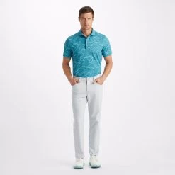 G/FORE Golf Shirt - Pencil Tech Pique - Monsoon AW23 -Fashion Golf g4mf23k240b mons 148