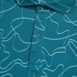 G/FORE Golf Shirt - Pencil Tech Pique - Monsoon AW23 -Fashion Golf g4mf23k240b mons 149
