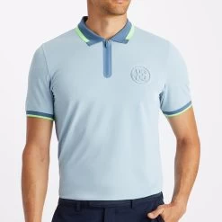 G/FORE Golf Shirt - Embossed Logo QZ Tech Pique - Drizzle AW23 16 G/FORE Golf Shirt - Embossed Logo QZ Tech Pique - Drizzle AW23 -Fashion Golf g4mf23k301 driz 183