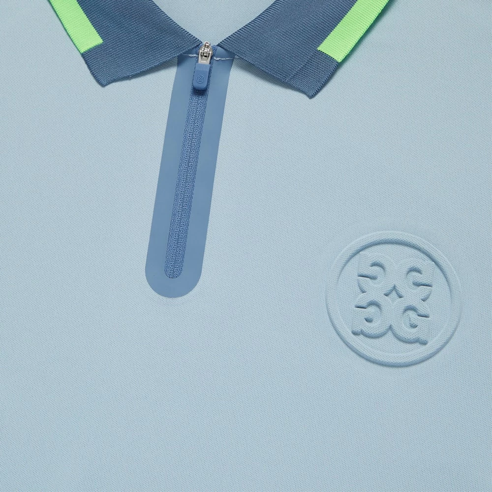 G/FORE Golf Shirt - Embossed Logo QZ Tech Pique - Drizzle AW23 7 G/FORE Golf Shirt - Embossed Logo QZ Tech Pique - Drizzle AW23 - Image 5