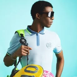 G/FORE Golf Shirt - Embossed Logo QZ Tech Pique - Drizzle AW23 19 G/FORE Golf Shirt - Embossed Logo QZ Tech Pique - Drizzle AW23 -Fashion Golf g4mf23k301 driz 187